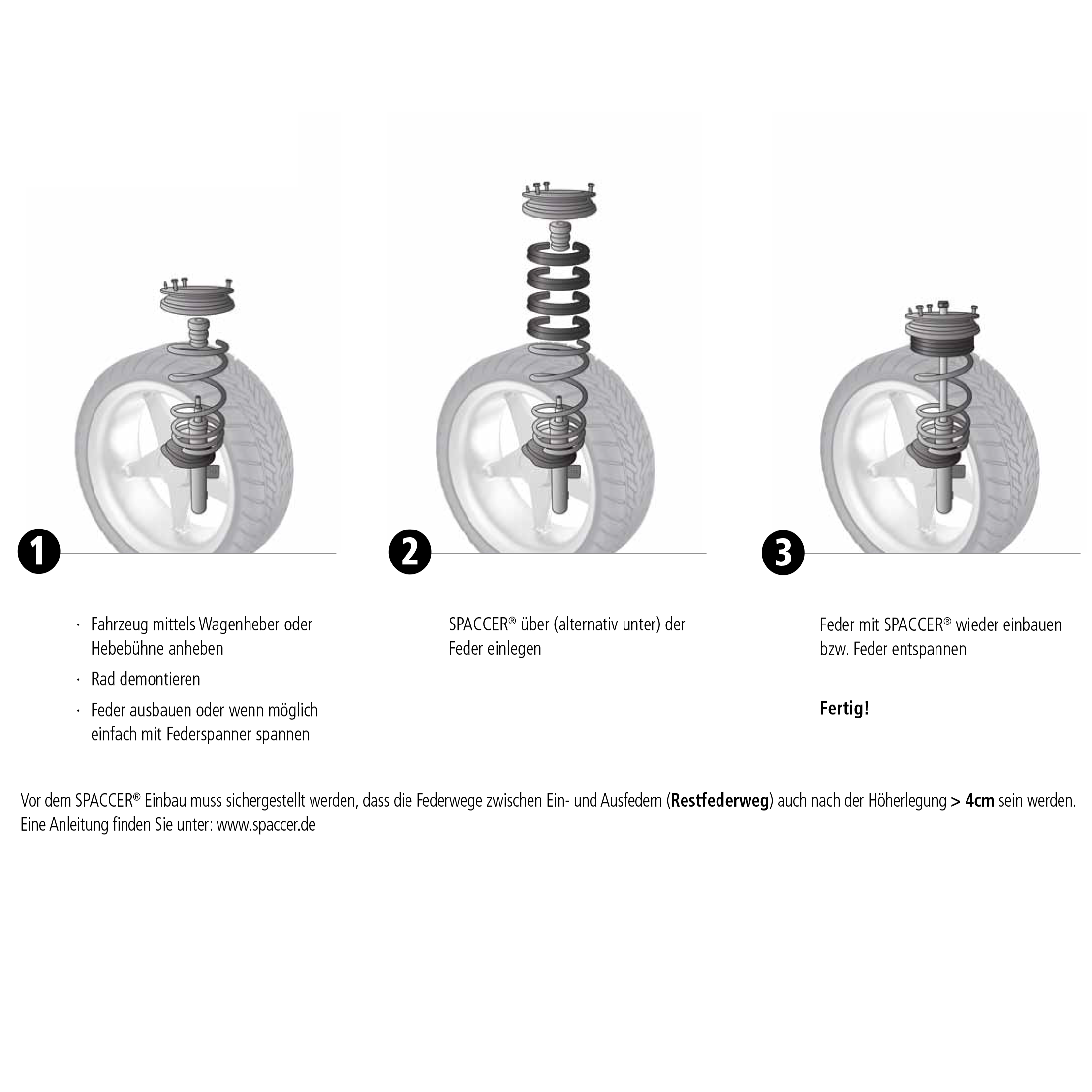 Höherlegen mit N.America Parts Dist Federn und SPACCER, Höherlegungsfedern - Produktbild 4