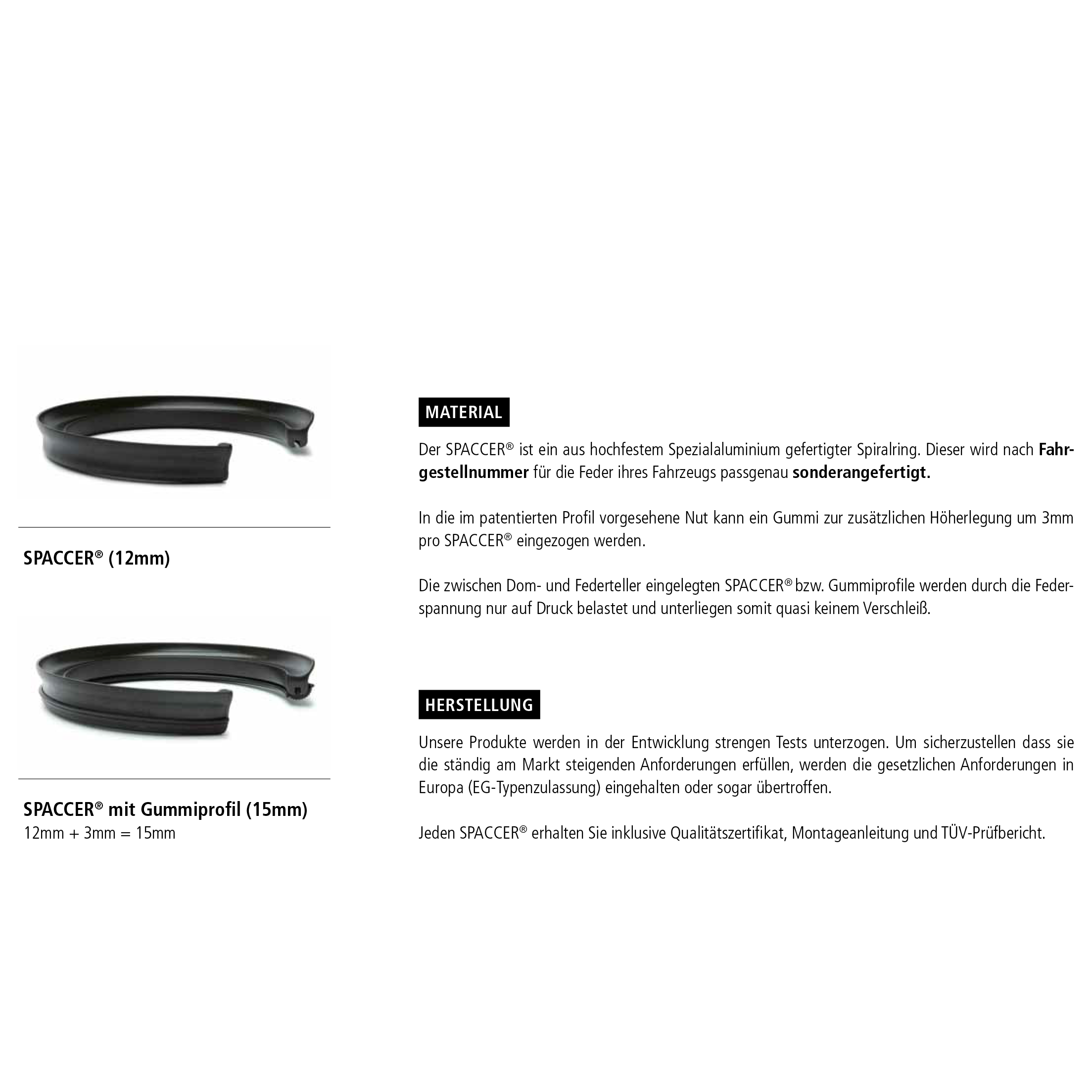 Höherlegen mit N.America Parts Dist Federn und SPACCER, Höherlegungsfedern - Produktbild 3